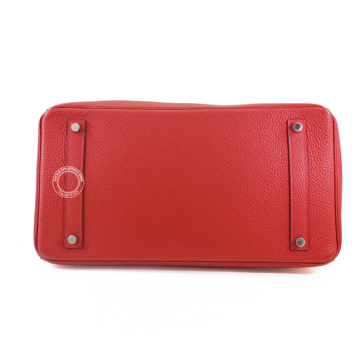 Hermès Birkin 35cm Rouge Casaque Clemence PHW - Preloved