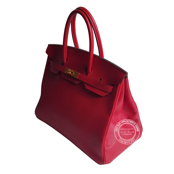 Hermès Birkin 35cm Rouge Casaque Epsom GHW - Preloved