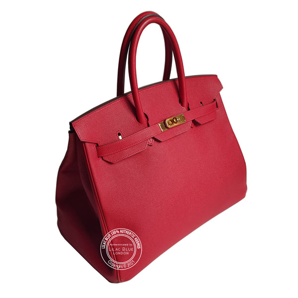 Hermès Birkin 35cm Rouge Casaque Epsom GHW - Preloved