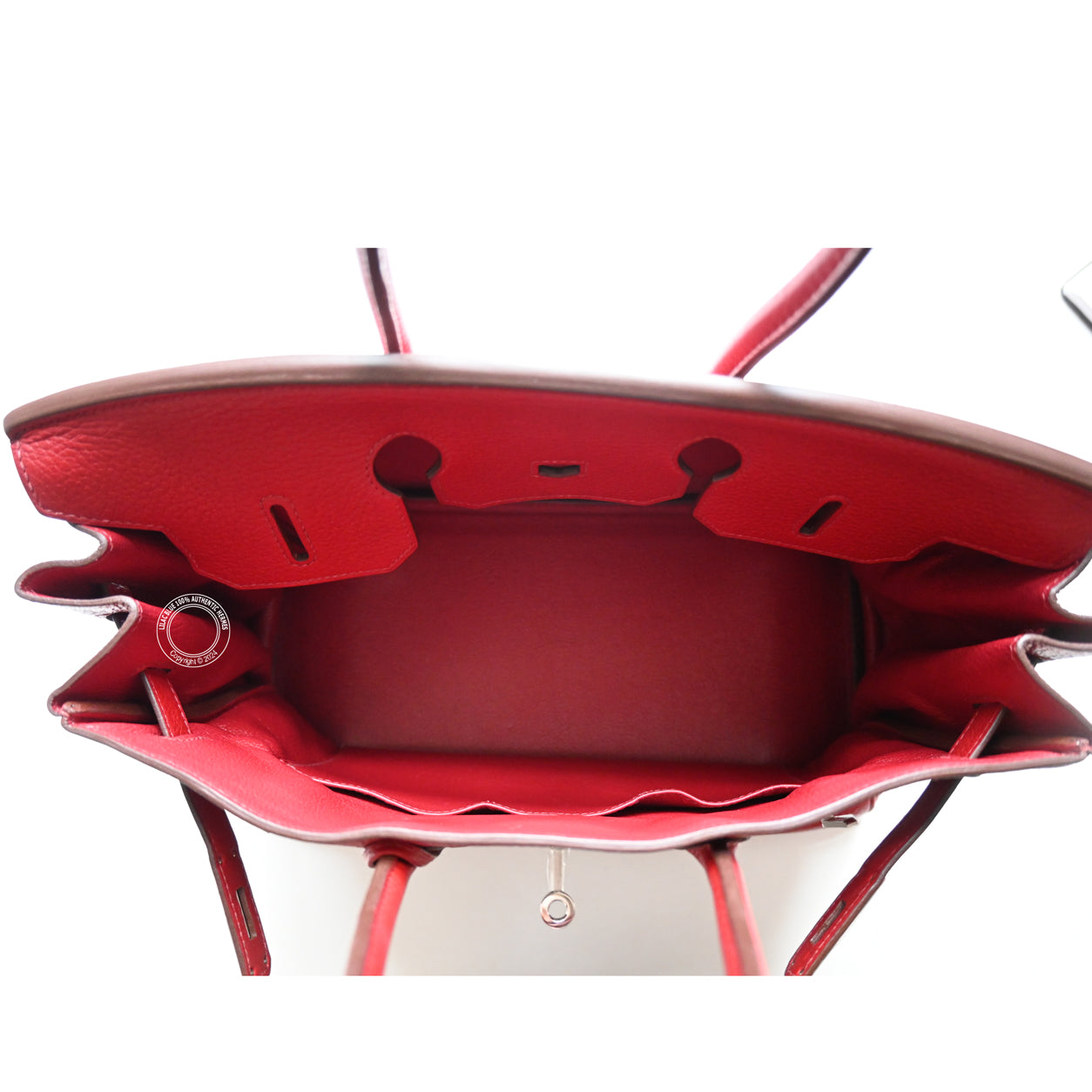 Hermes Birkin 35cm Rouge Garance Clemence PHW - Preloved