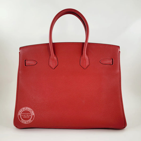 Hermès Birkin 35cm Rouge Garance Togo GHW - Preloved