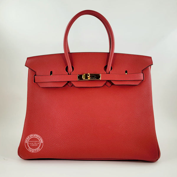 Hermès Birkin 35cm Rouge Garance Togo GHW - Preloved