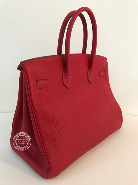 Hermès Birkin 35cm Rouge Tomate Clemence GHW