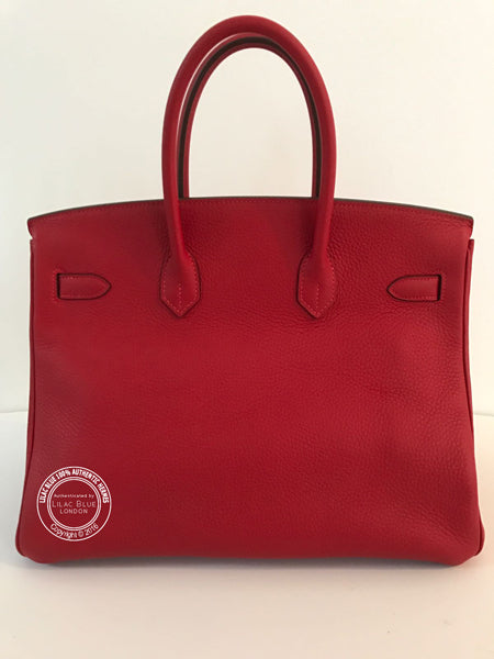 Hermès Birkin 35cm Rouge Tomate Clemence GHW