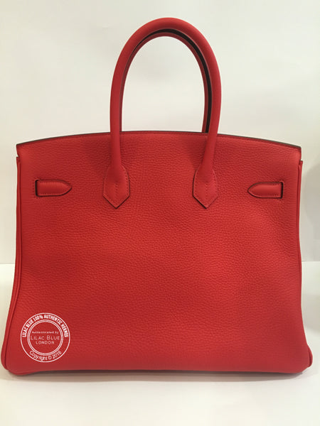Hermès Birkin 35cm Rouge Tomate Clemence PHW
