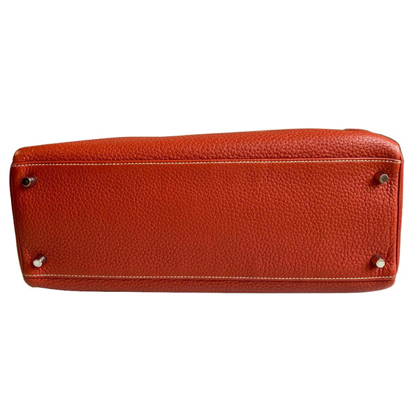 Hermès Kelly 35cm Sanguine Clemence PHW - Preloved