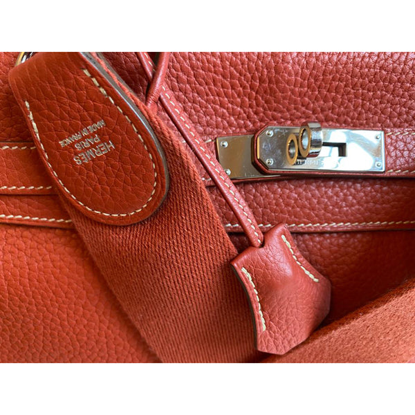 Hermès Kelly 35cm Sanguine Clemence PHW - Preloved