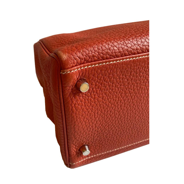 Hermès Kelly 35cm Sanguine Clemence PHW - Preloved