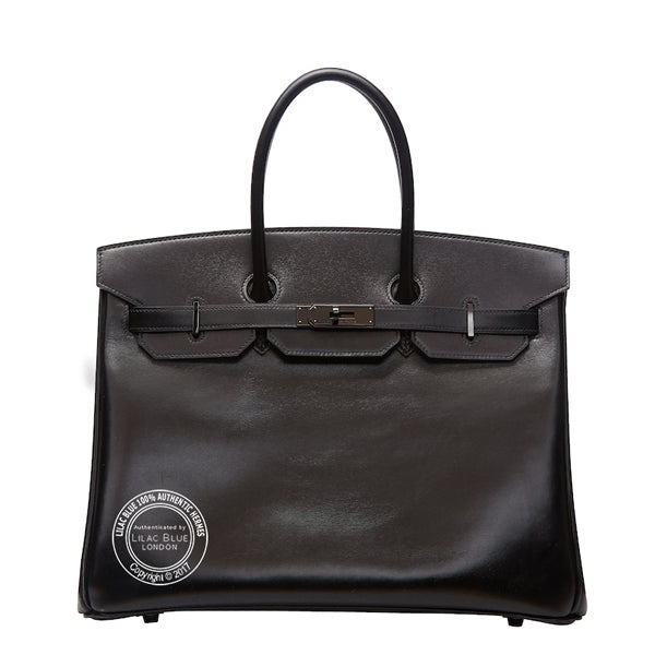 Hermès Birkin 35cm So Black Box Black Hardware