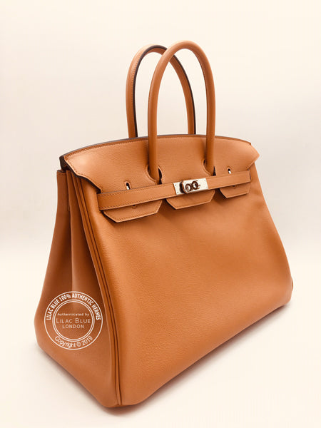 Hermes Birkin 35cm Toffee Sea Surf Fun Novillo/Toile PHW