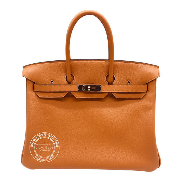 Hermes Birkin 35cm Toffee Sea Surf Fun Novillo/Toile PHW