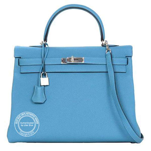 Hermès Kelly 35cm Turquoise Togo PHW
