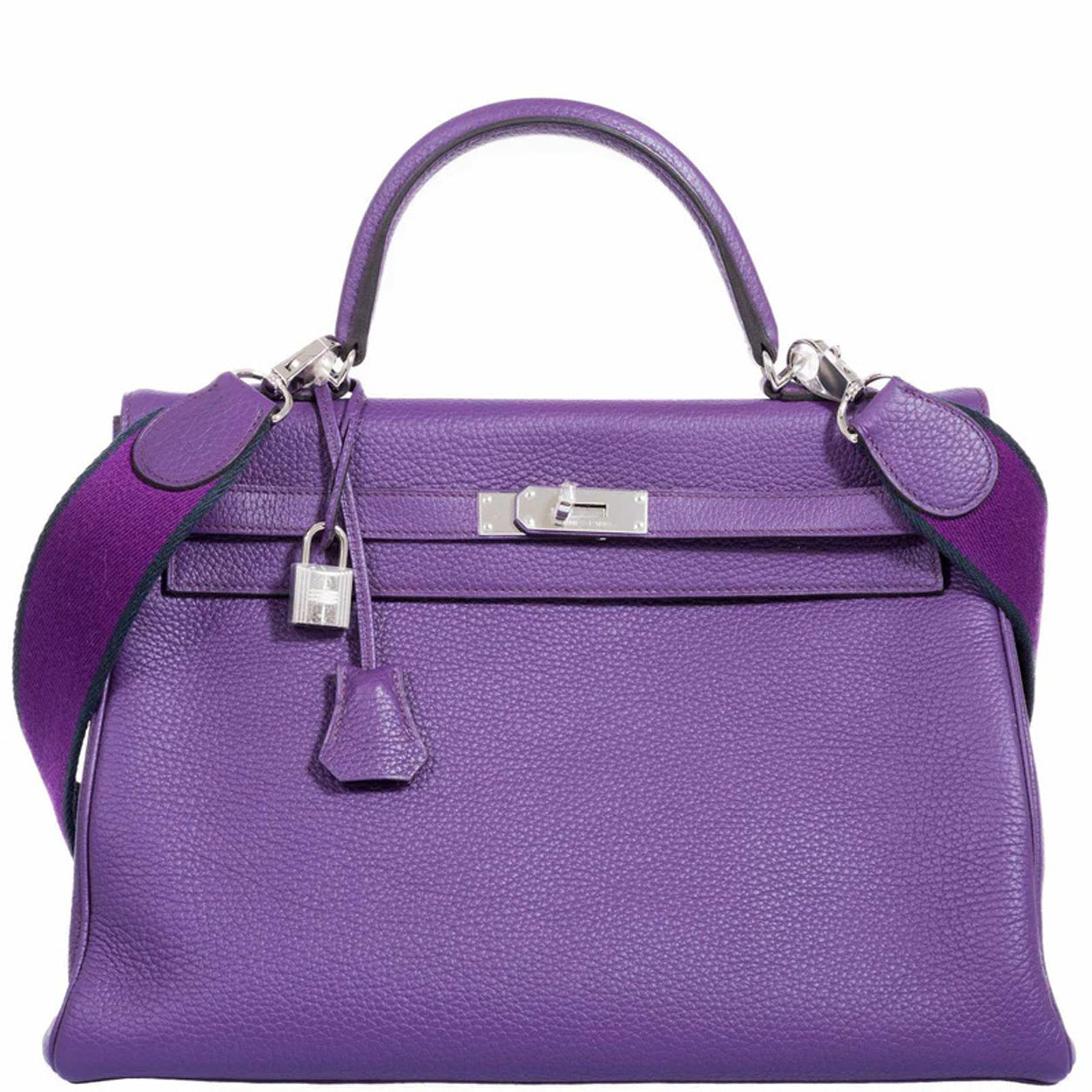 Hermès Kelly 35cm Ultraviolet Clemence PHW - Preloved