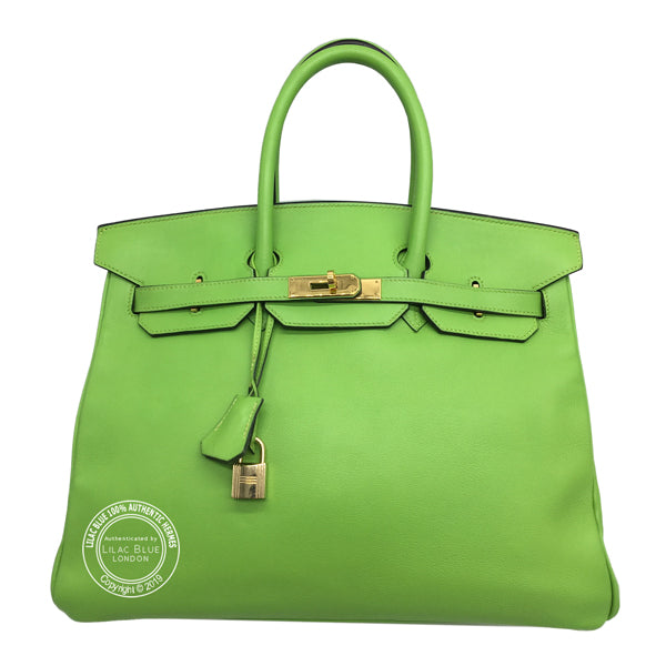 Hermès Birkin 35cm Vert Cru Swift GHW - Vintage