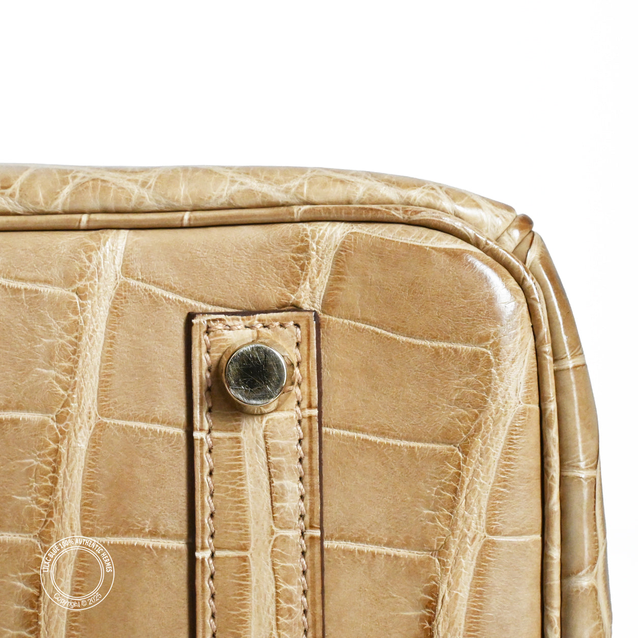 Hermès Birkin 35cm Poussiere Alligator GHW - Preloved