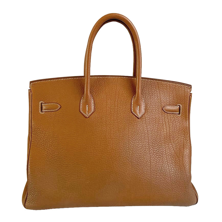 Hermès Birkin 35cm Gold Fjord PHW - Preloved