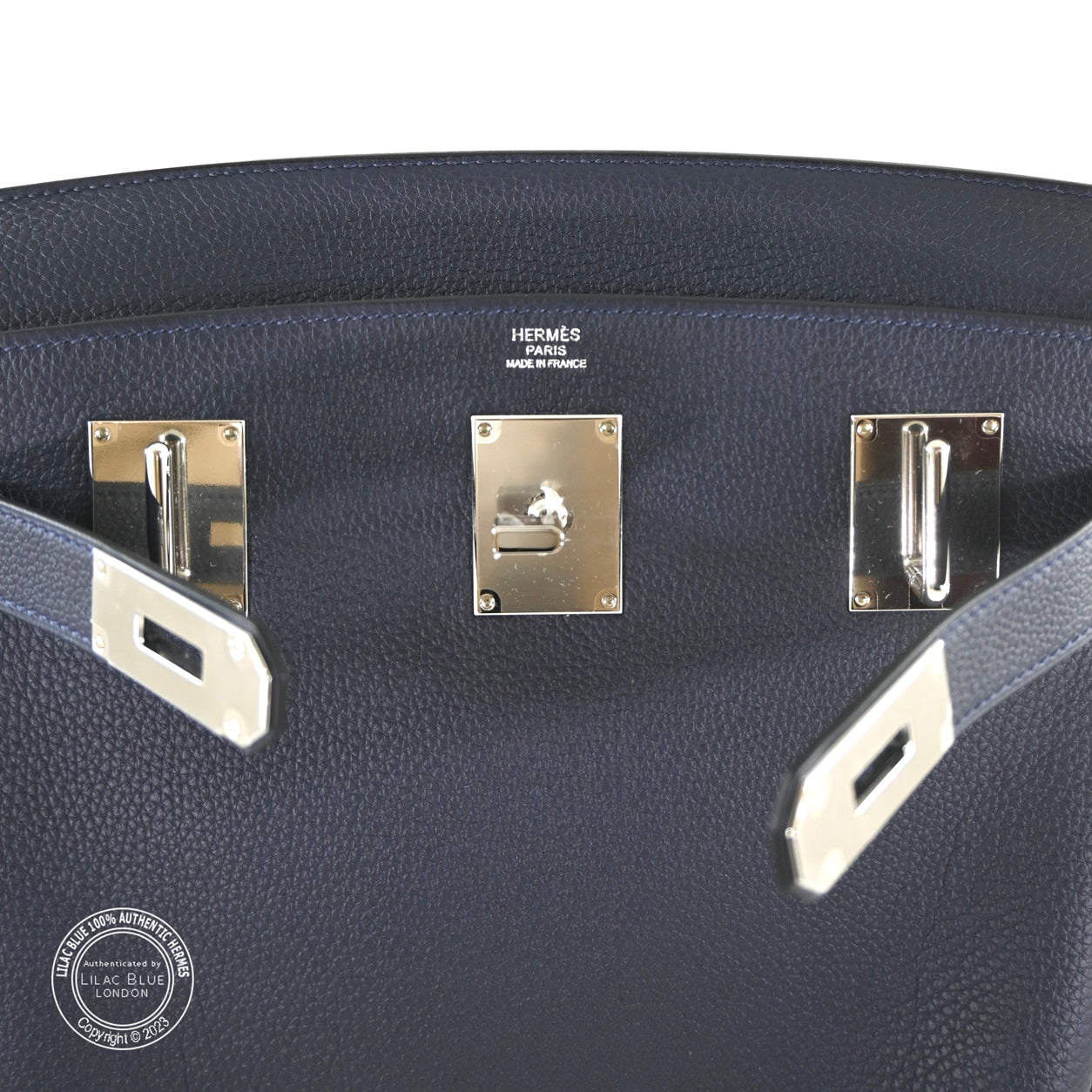 Hermès Hac A Dos 36cm Bleu Nuit Togo PHW