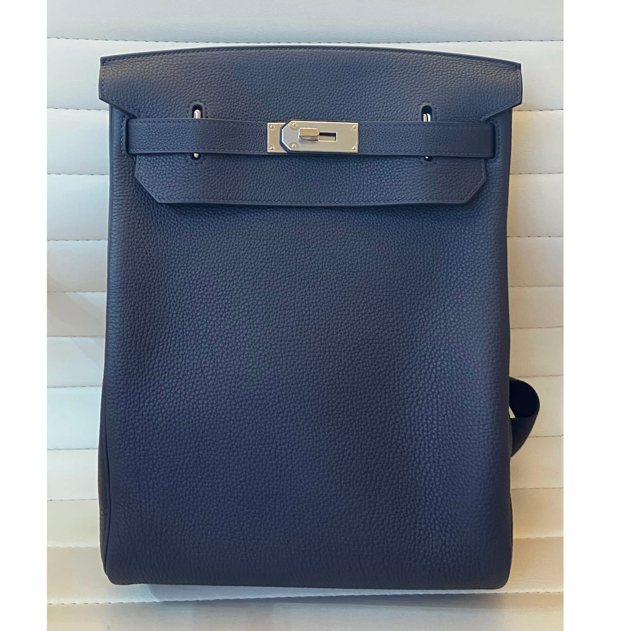Hermès Hac A Dos 36cm Bleu Nuit Togo PHW