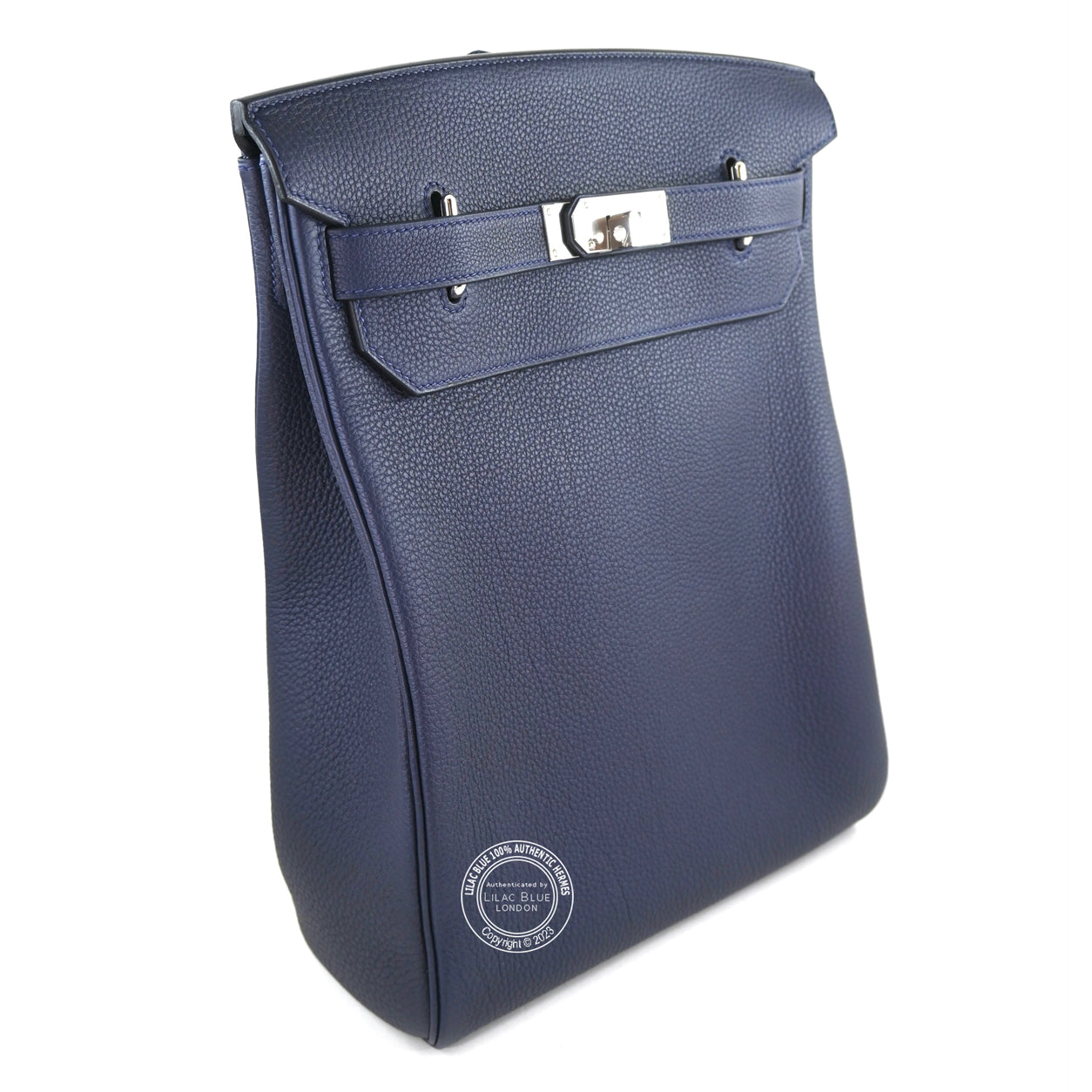 Hermès Hac A Dos 36cm Bleu Nuit Togo PHW