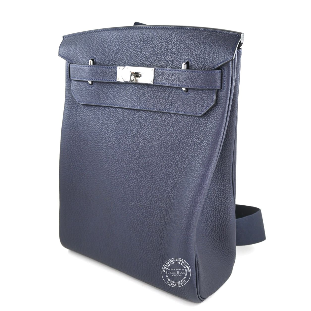 Hermès Hac A Dos 36cm Bleu Nuit Togo PHW