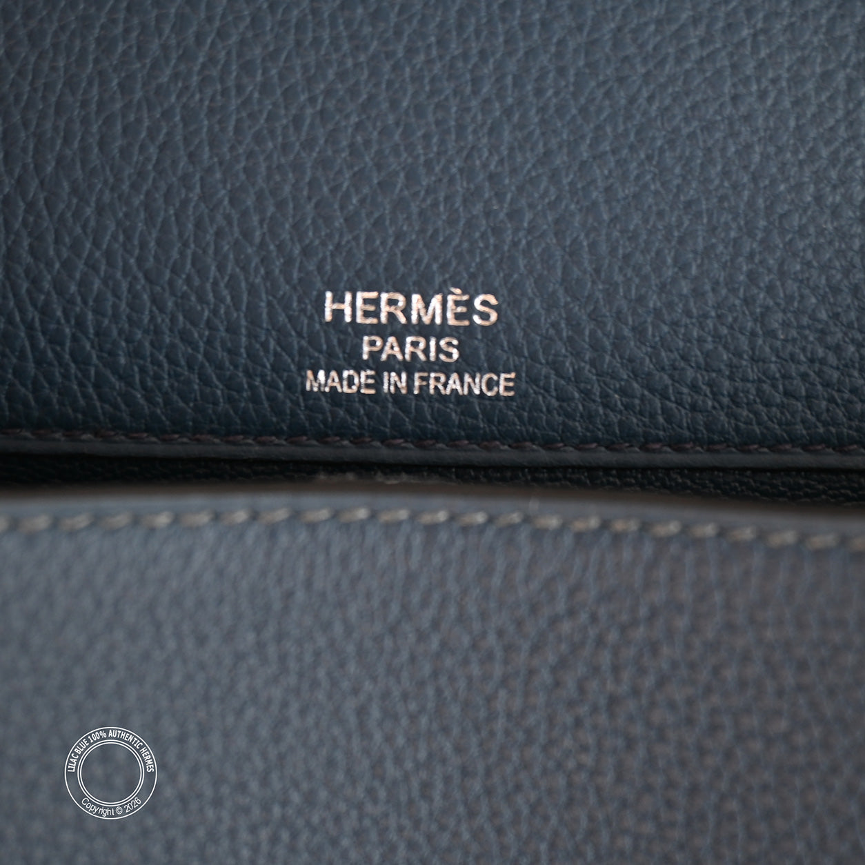 Hermes Sac a Depeches Light 37cm in Bleu de Prusse Togo leather and palladium hardware