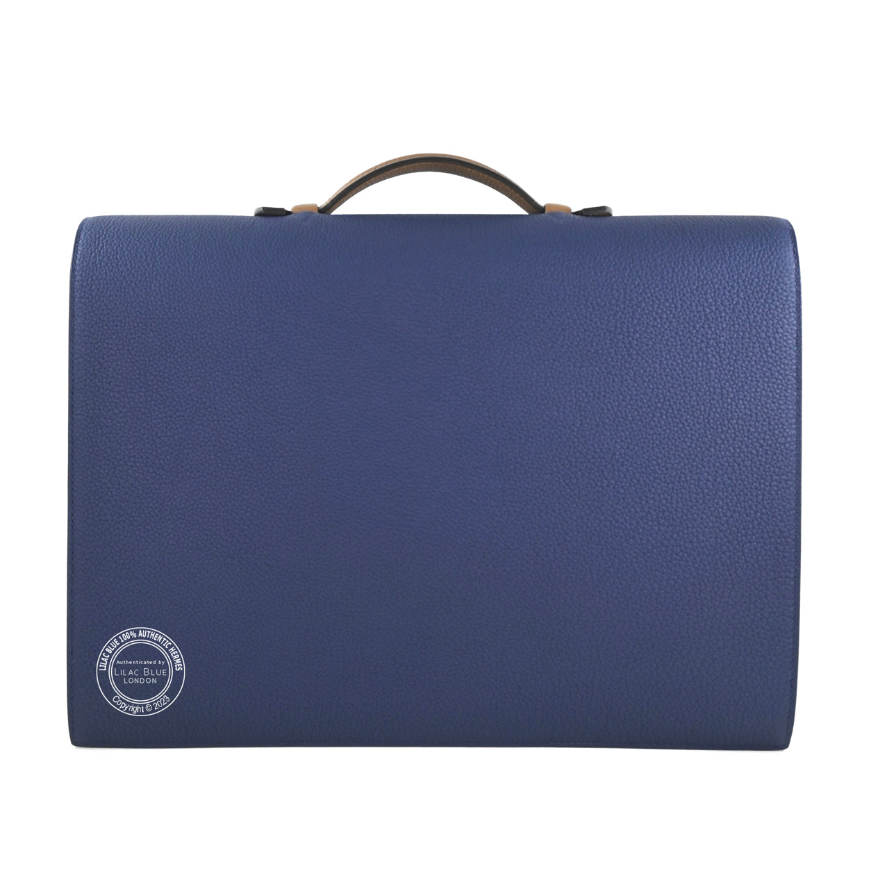 Hermès Sac a Depeche 38cm Bleu Saphir/Gold HSS Togo PHW