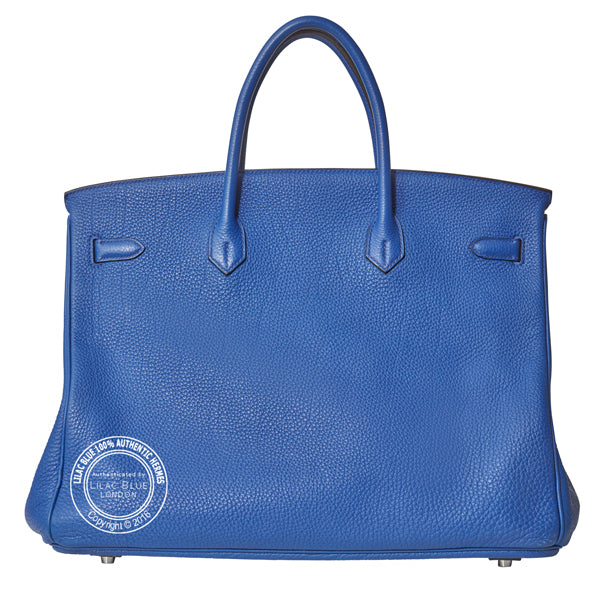 Hermès Birkin 40cm Bleu Electrique Clemence PHW - Preloved