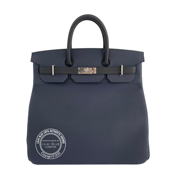Hermès Birkin 40cm Bleu Nuit/Black HAC Togo PHW