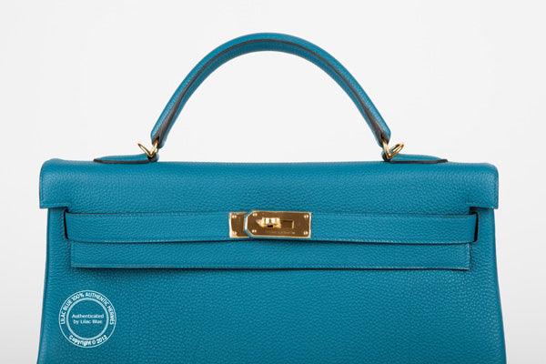 Hermès Kelly 40cm Bleu de Galice Togo GHW