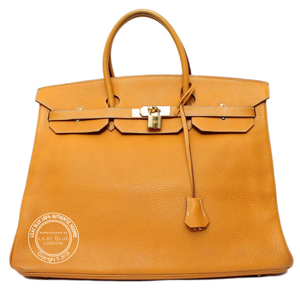 Hermès Birkin 40cm Curry Clemence GHW - Preloved