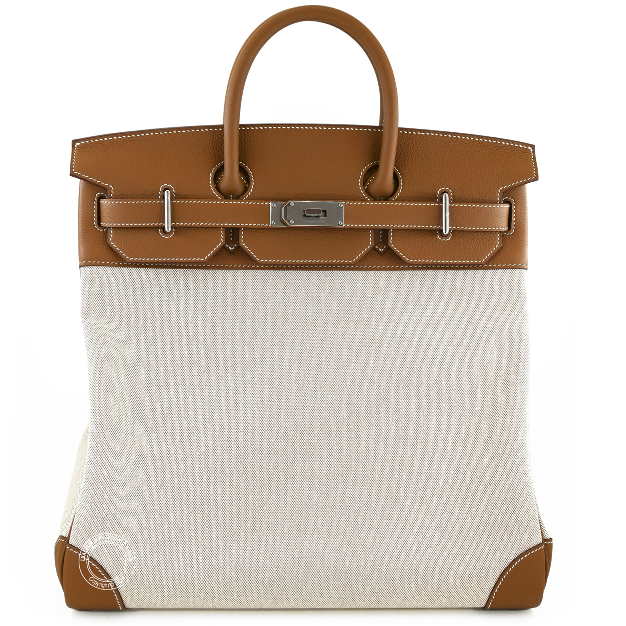 Hermes Birkin 40cm Gold Togo/Toile H HAC PHW