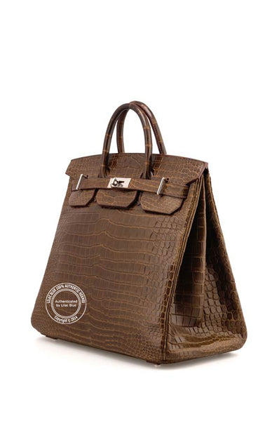 Hermès Birkin 40cm Gris Elephant HAC Matte Croc PHW