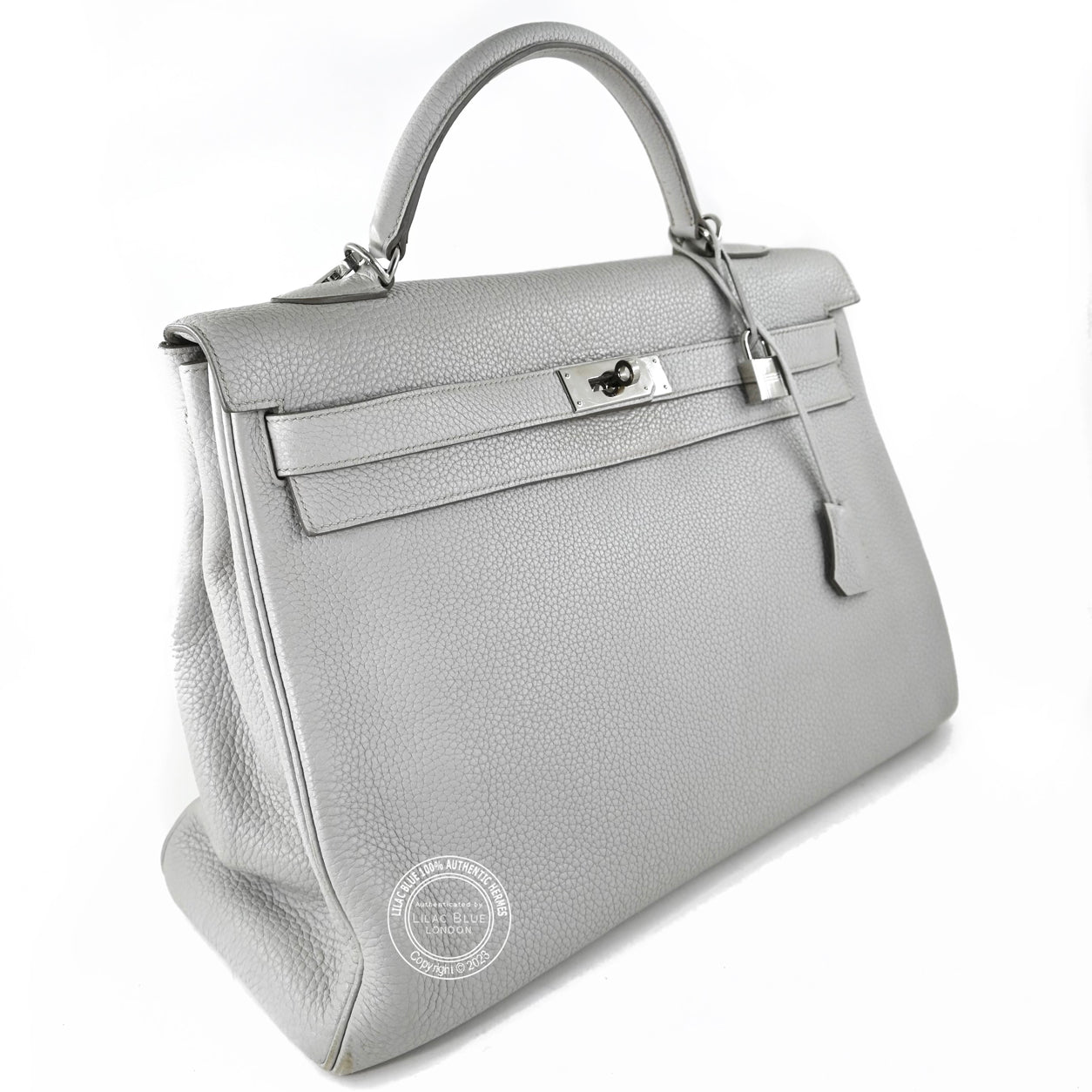 Hermes Kelly 40cm Gris Tourterelle Togo PHW - Preloved