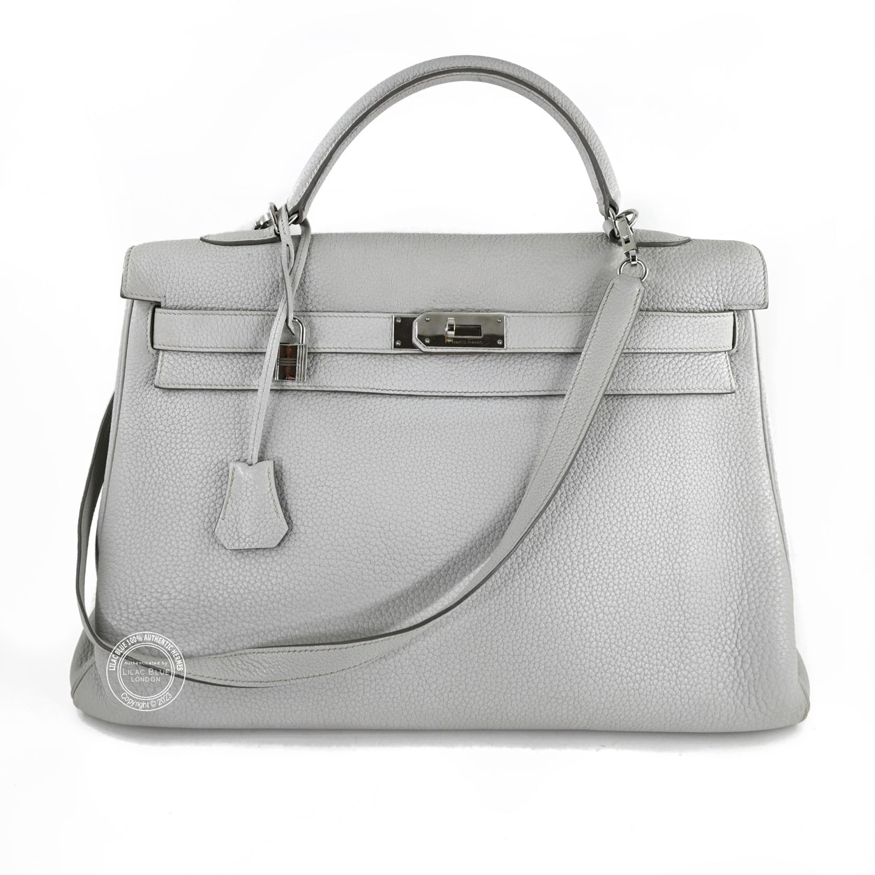 Hermes Kelly 40cm Gris Tourterelle Togo PHW - Preloved