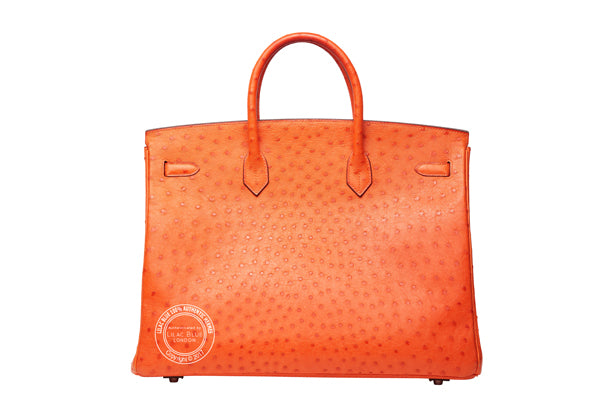 Hermès Birkin 40cm Orange Ostrich, PHW Preloved