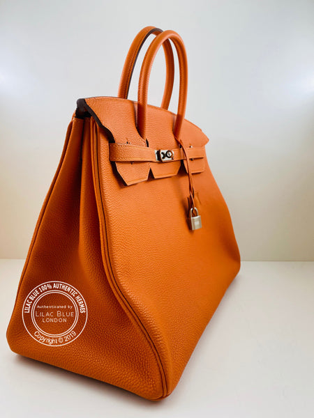 Hermes Birkin 40cm Orange Togo PHW - Good as new