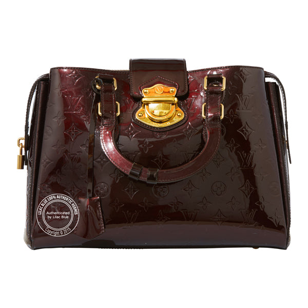 Louis Vuitton Burgundy Monogram Vernis Handbag - Preloved