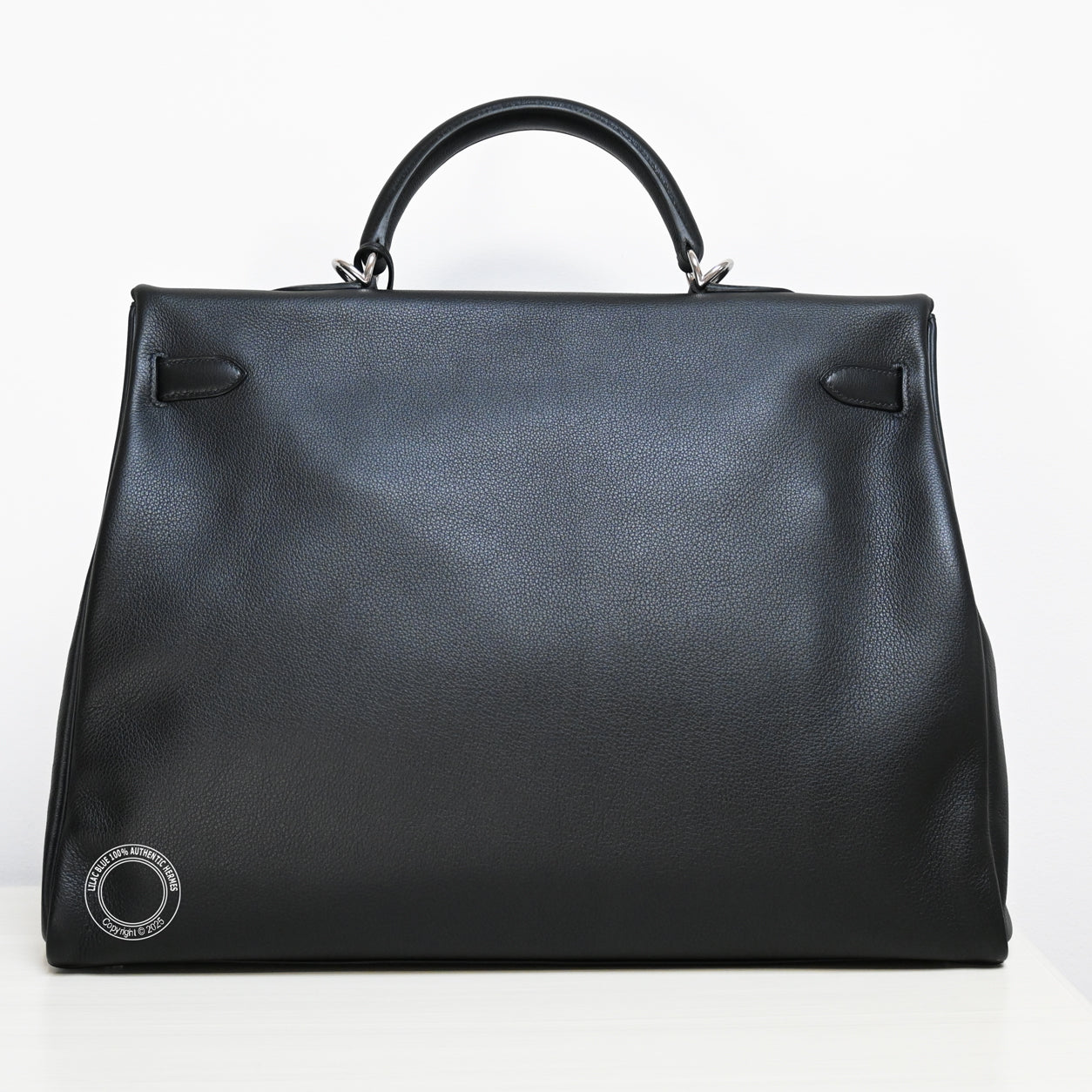 Hermes Kelly 50cm Black Relax Voyage Novillo PHW