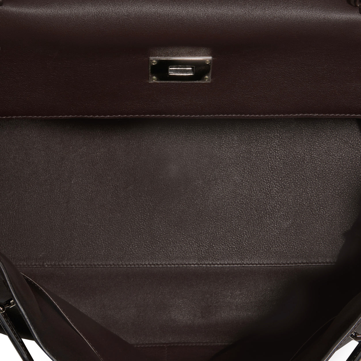 Hermès Kelly 50cm Brown Relax Sikkim PHW - Preloved