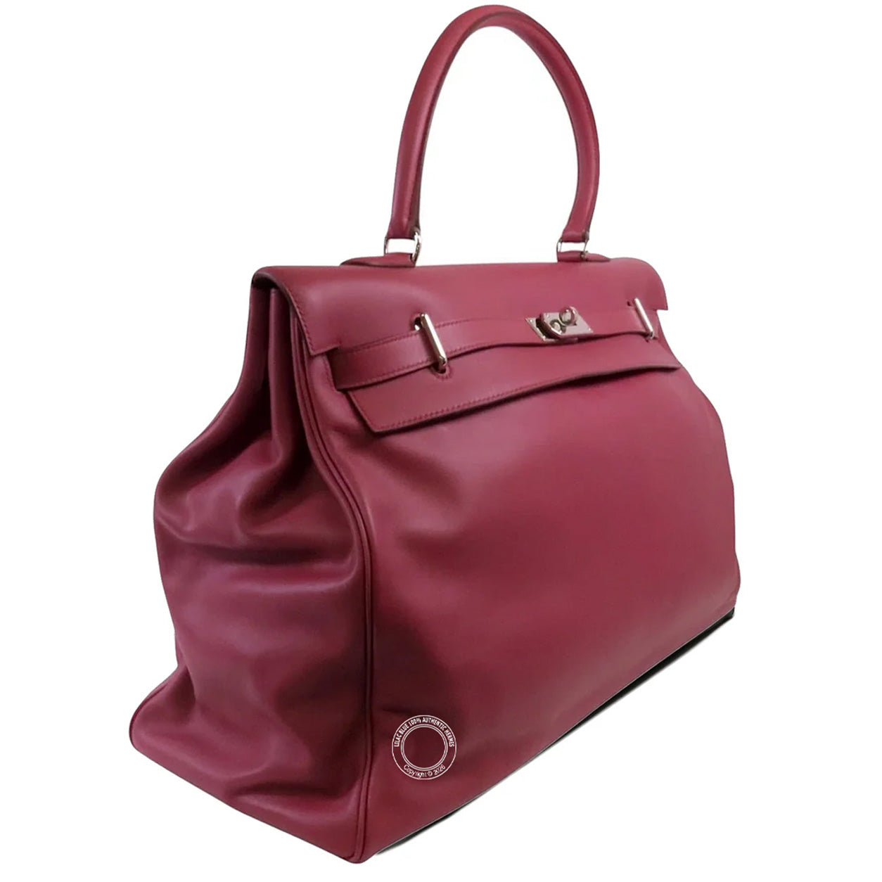 Hermès Kelly 50 Rubis Relax Swift PHW - Preloved