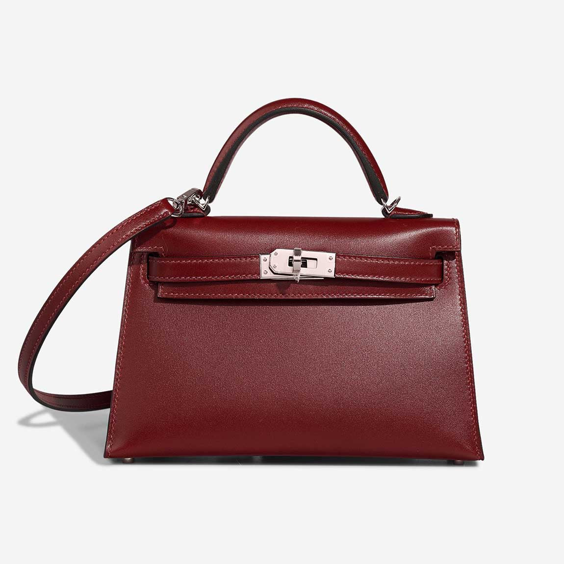 Hermès Kelly 20cm Rouge H Box PHW