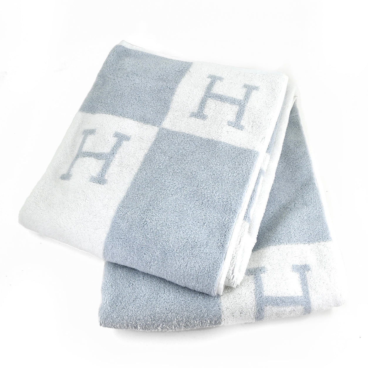 Hermes Avalon Bath Towels Bleu Glacier
