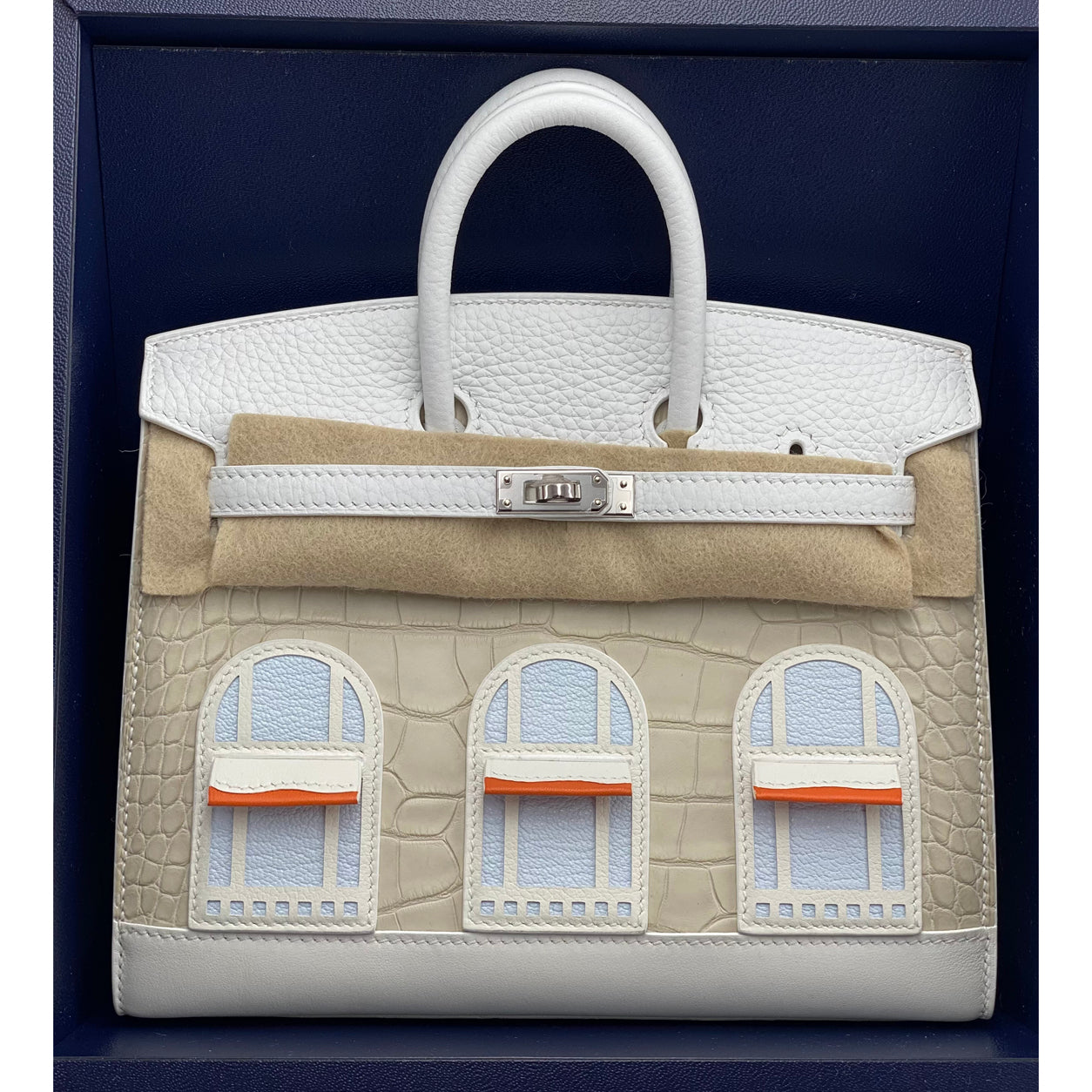 Hermès Birkin 20cm Faubourg "Snow"