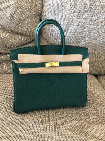 Hermès Birkin 25cm Malachite Togo GHW