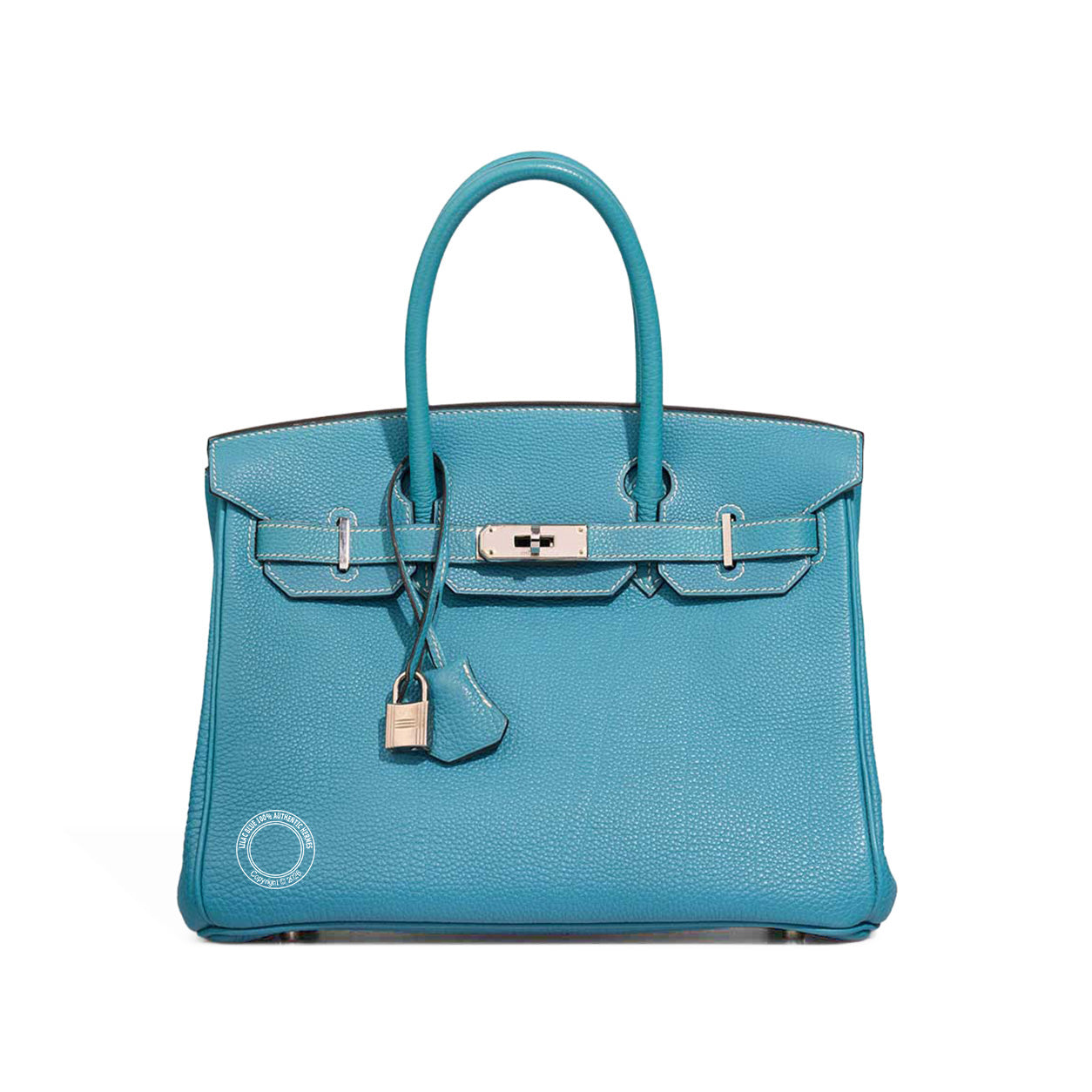 Hermès Birkin 30cm Blue Jean Togo PHW - Preloved