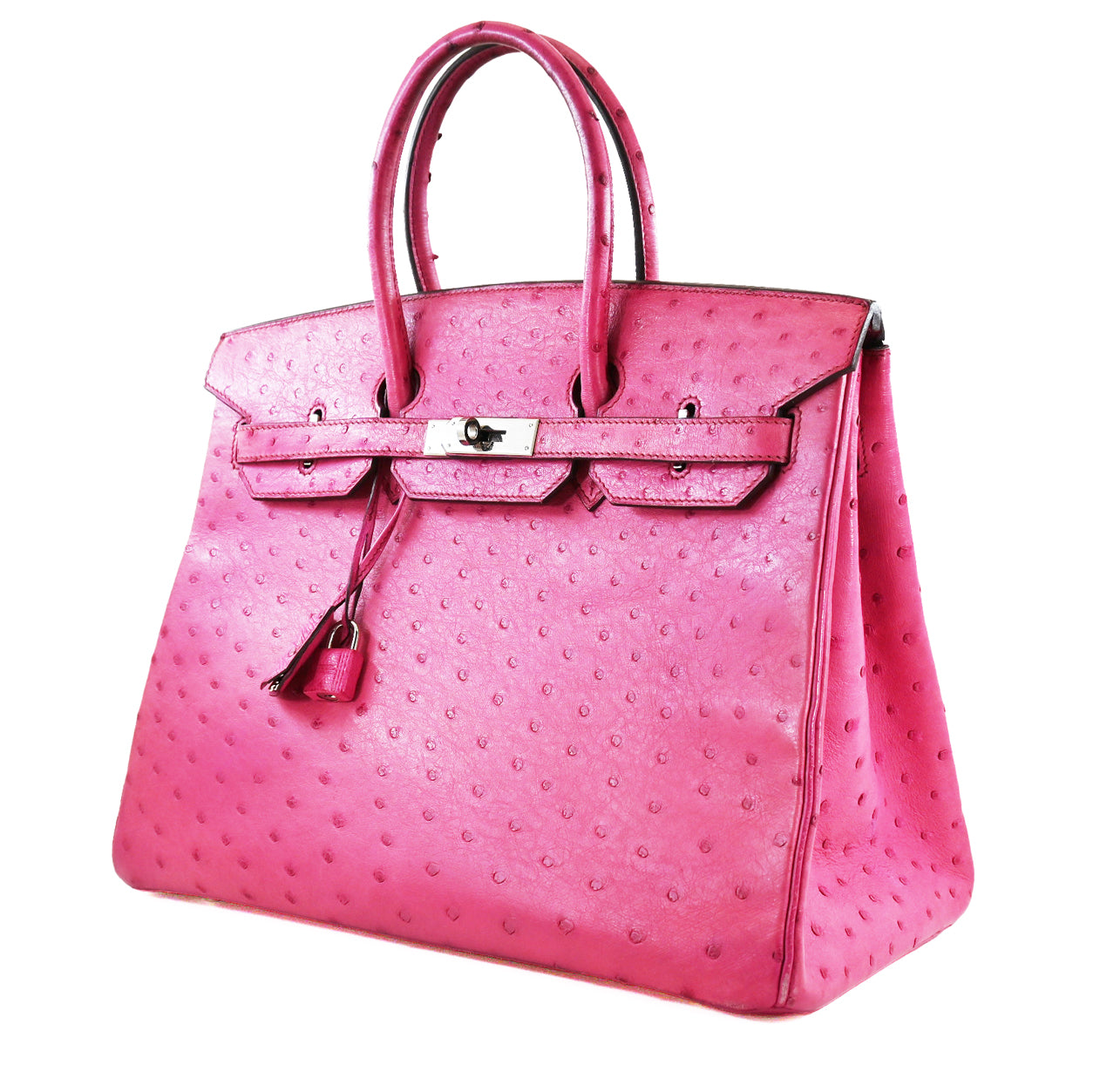 Hermès Birkin 35cm Fuchsia Birkin Ostrich PHW - Preloved