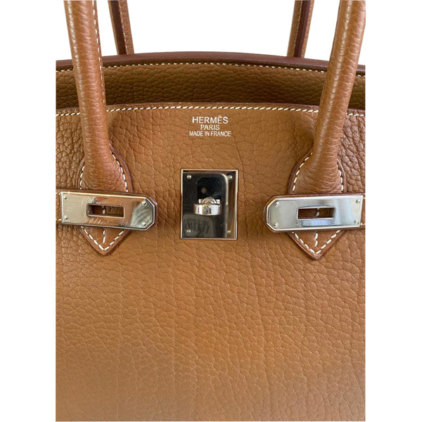 Hermès Birkin 35cm Gold Fjord PHW - Preloved