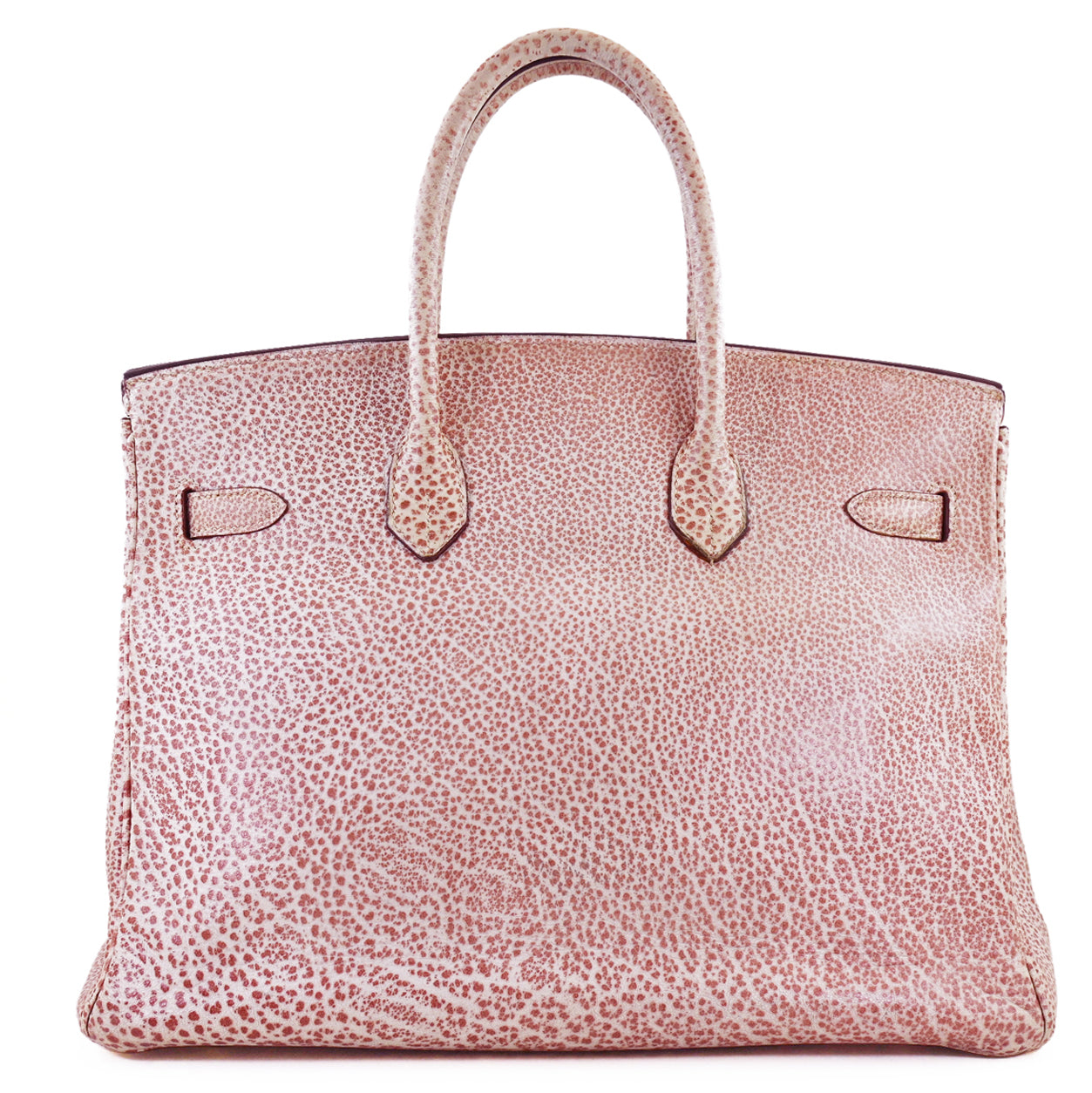 Hermès Birkin 35cm Pink Dalmatian Buffalo PHW - Preloved