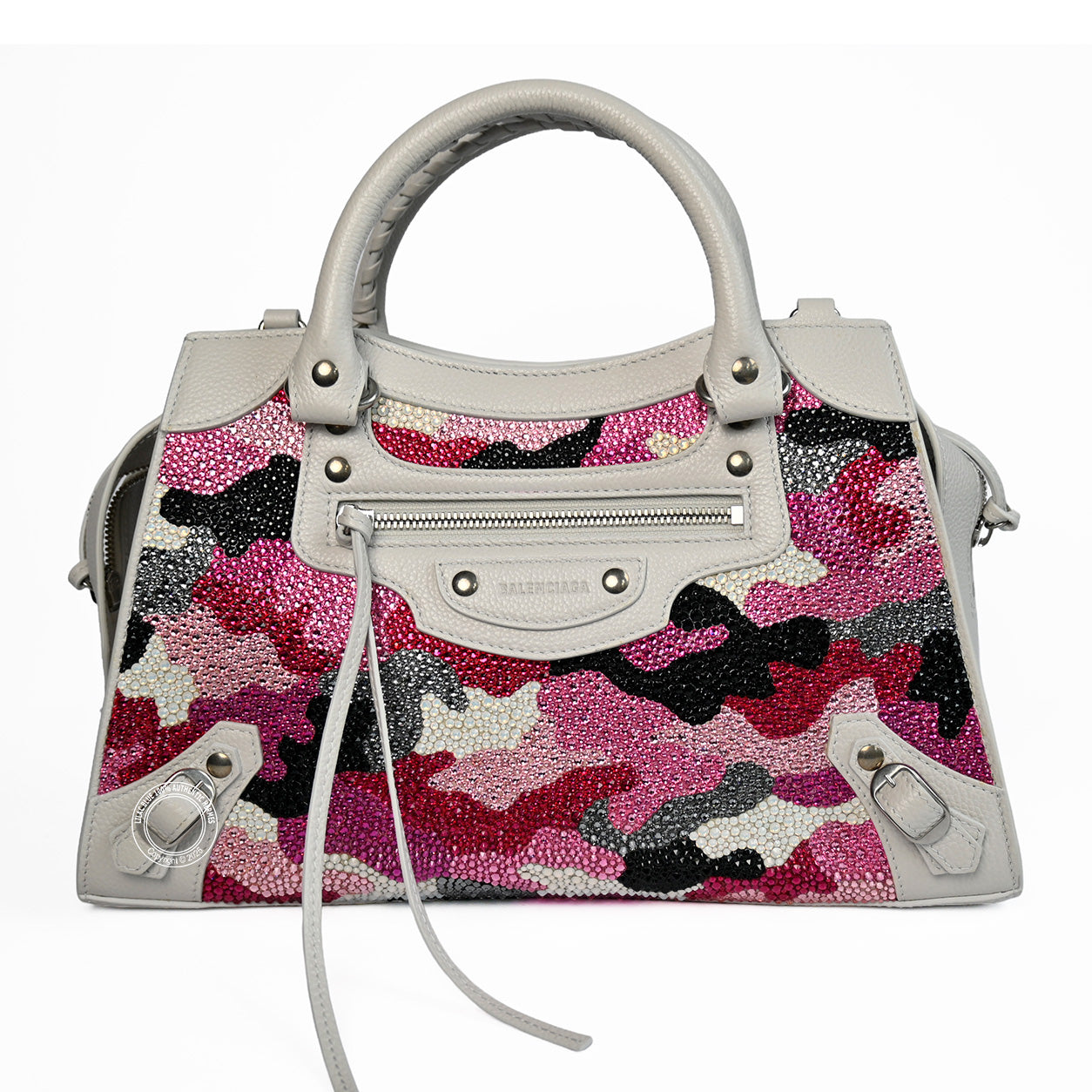 Balenciaga Classic City Medium Pink Camo with Swarovski Crystals