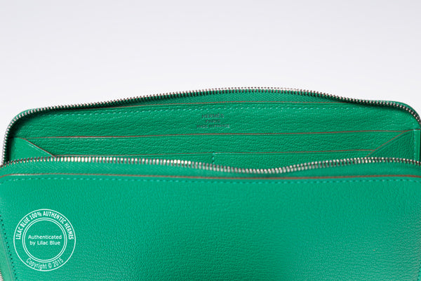 Hermès Azap Wallet in Menthe. Chevre Mysore